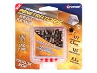 Crosman PowerShot Gold Flight Penetrator Pellets, .177 Cal, 8.5 Grains, Pointed, Lead-Free, 125ct