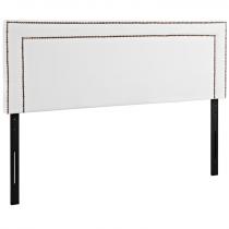 Jessamine King Vinyl Headboard in White