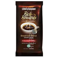 Rich Rewards Breakfast Blend Ground Coffee Natural Mocha Flavor 12 oz